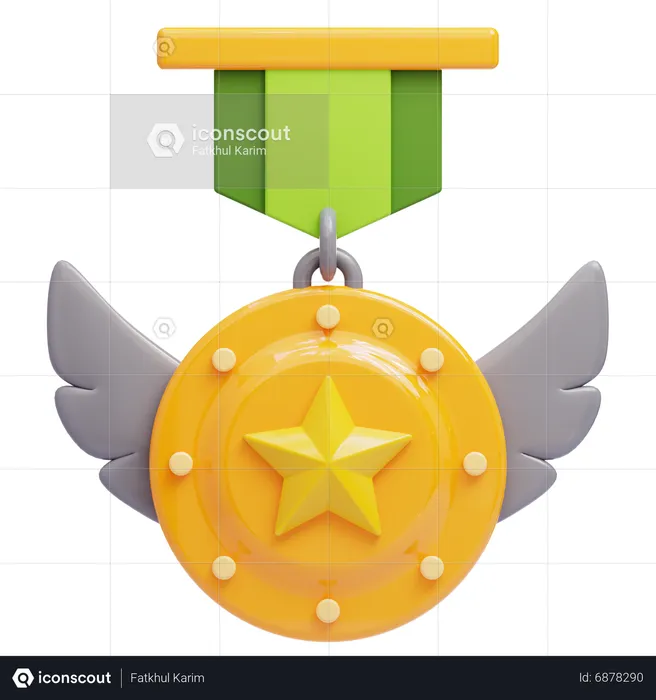 Star Badge 3D Icon download in PNG, OBJ or Blend format