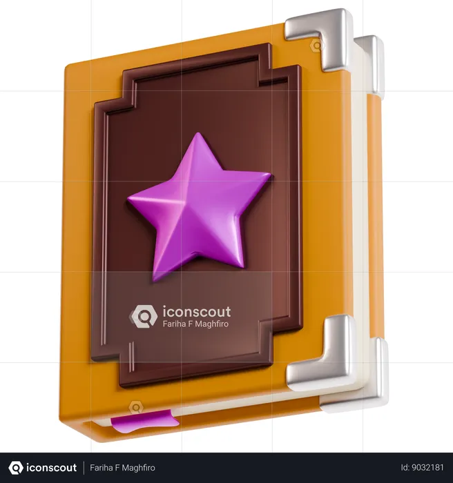 Star Book Game Interface  3D Icon