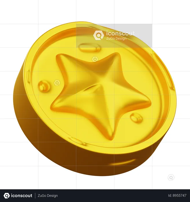 Star Coin  3D Icon