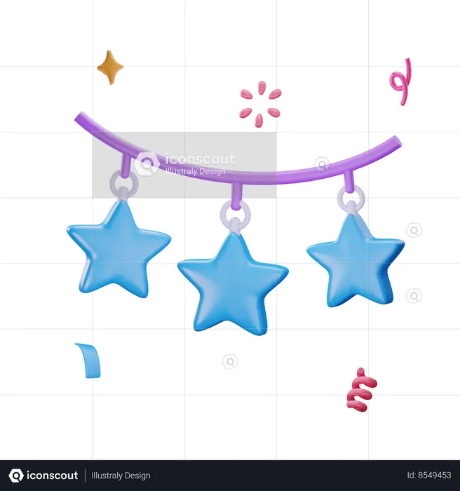 Star Decorations  3D Icon