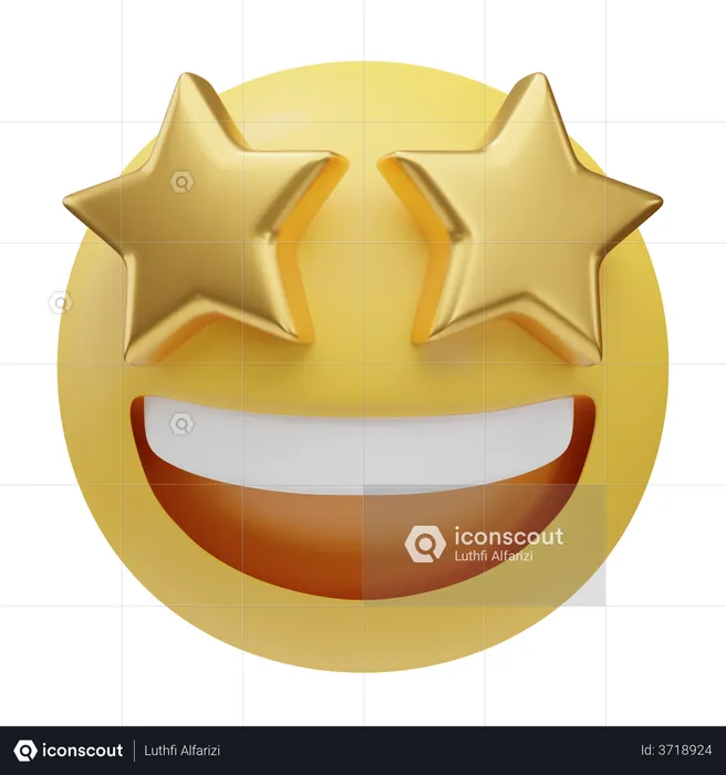 Star Eye Emoji 3D Emoji