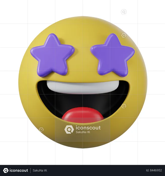 Star Eye Emoji Emoji 3D Icon