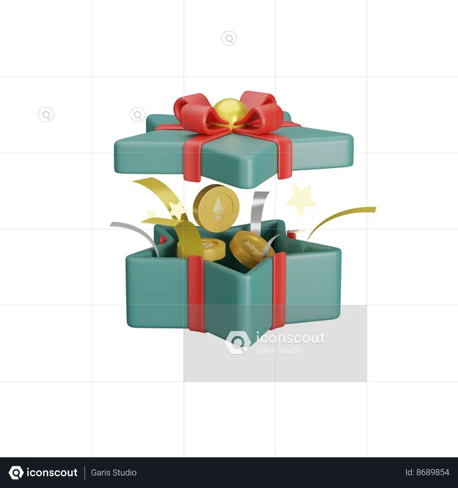 Star Gift Box Opened  3D Icon
