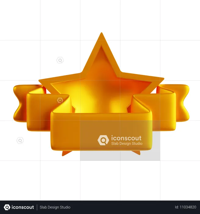 Star Label  3D Icon