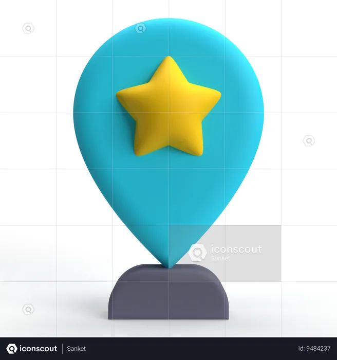 Star Location  3D Icon