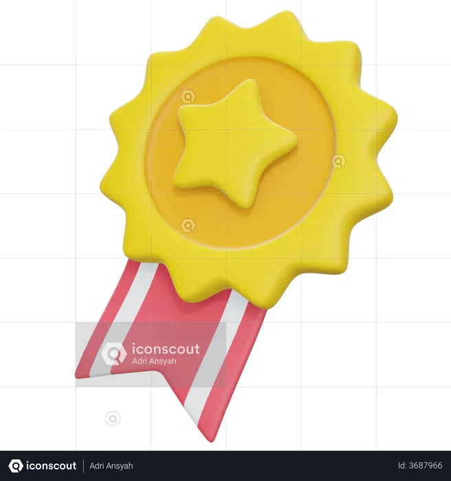 Star Medal  3D Illustration