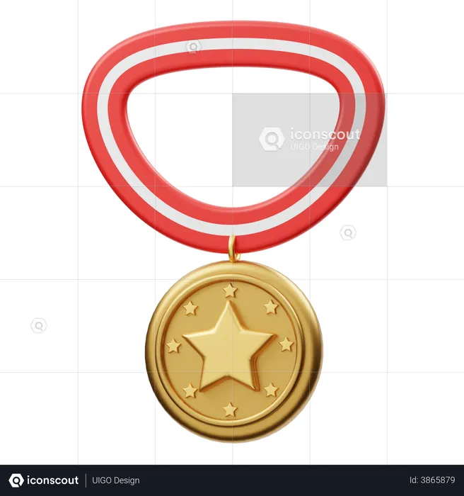 Star Medal  3D Illustration