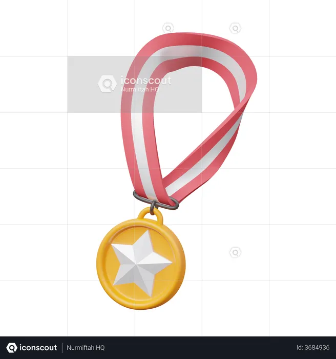 Star Medal  3D Illustration