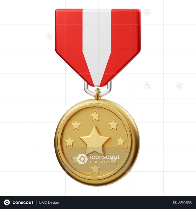 Star Medal  3D Illustration