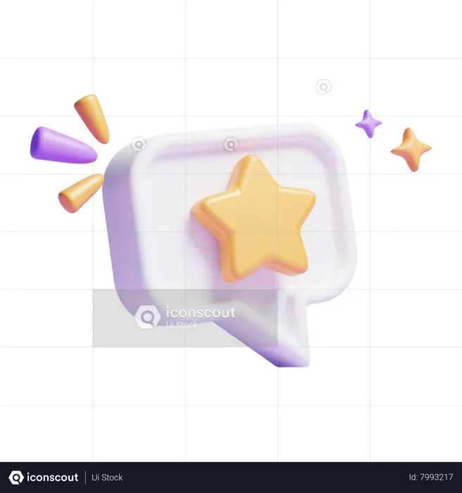 Star Message  3D Icon