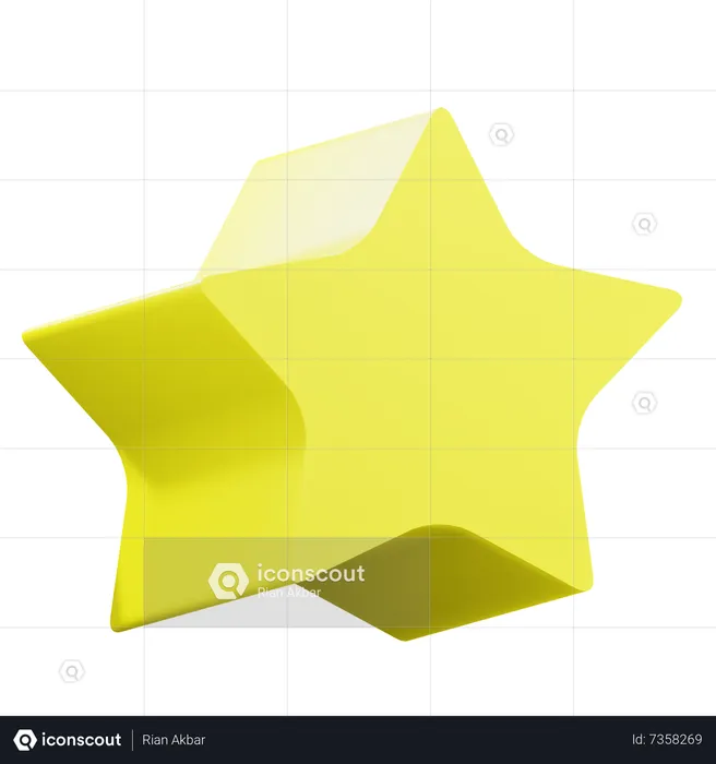 Star Pyramid Shape  3D Icon