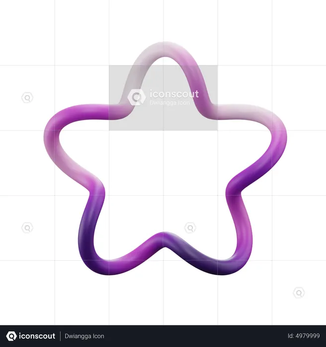 Star Ring Shape  3D Icon