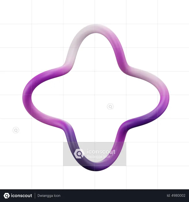 Star Ring Shape  3D Icon