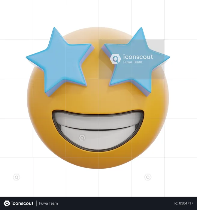 Star-Struck Emoji 3D Icon