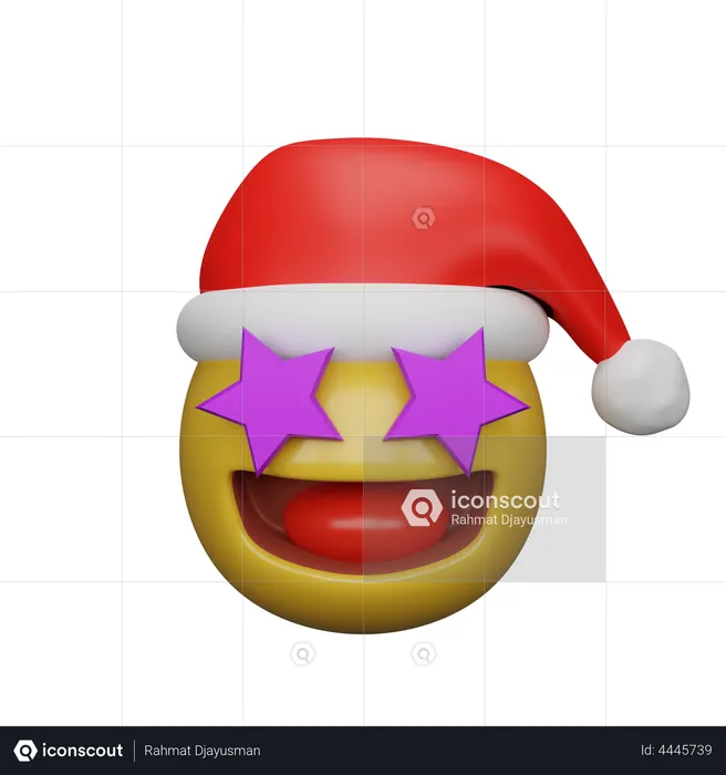 Star Struck Emoji 3D Illustration