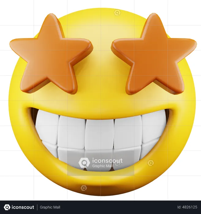 Star Struck Emoji Emoji 3D Icon