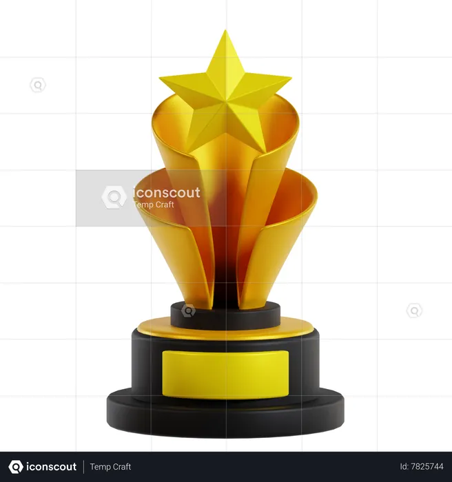 Star Trophy 2  3D Icon