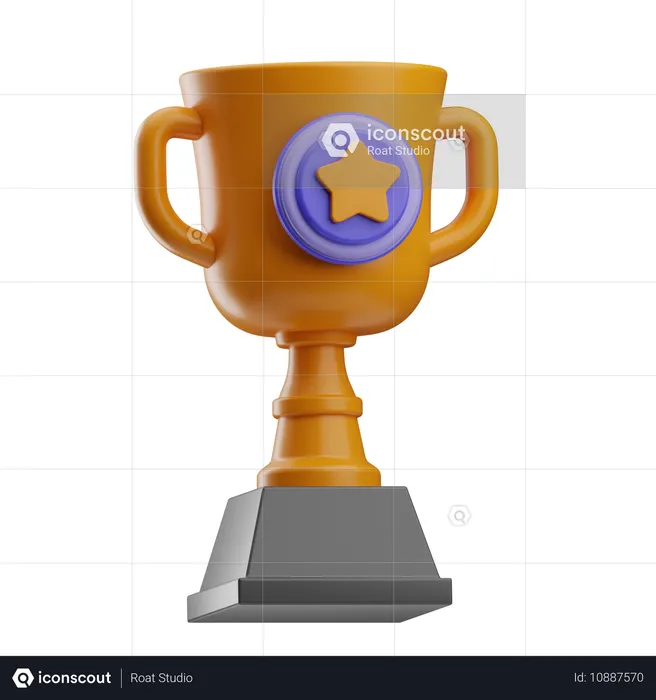 Star Trophy  3D Icon