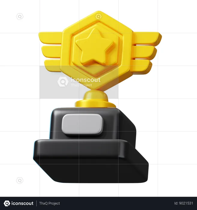 Star Trophy  3D Icon