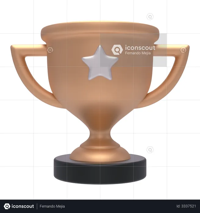 Star Trophy  3D Illustration