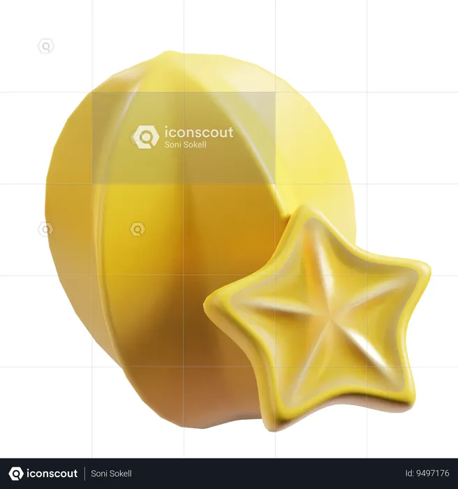 Starfruit  3D Icon