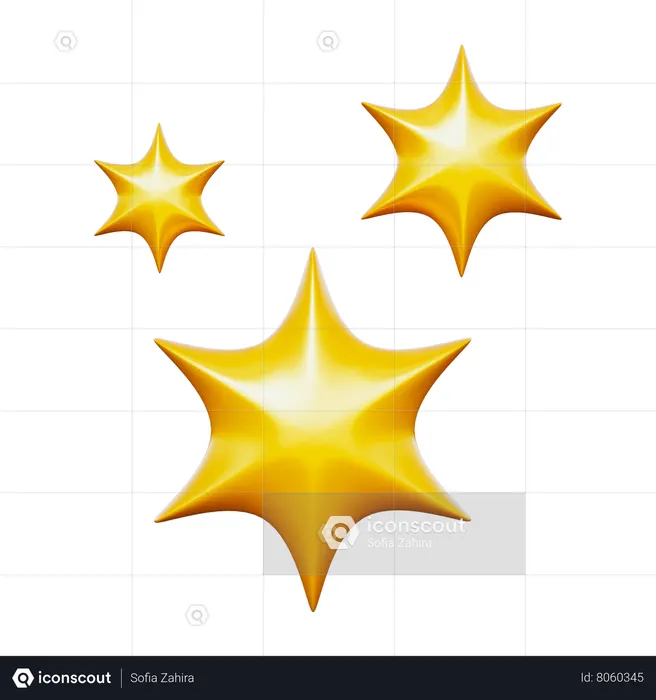 Stars  3D Icon
