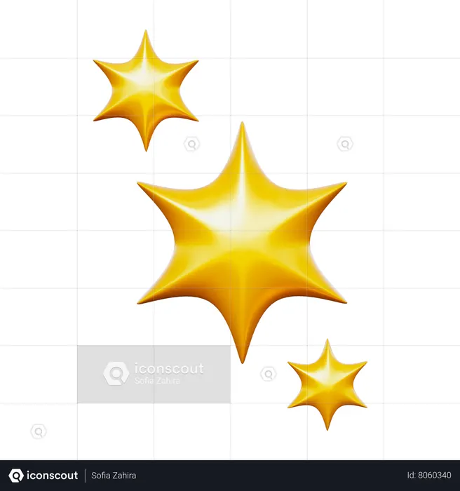 Stars  3D Icon
