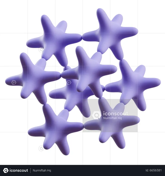 Stars Abstract Shape  3D Icon