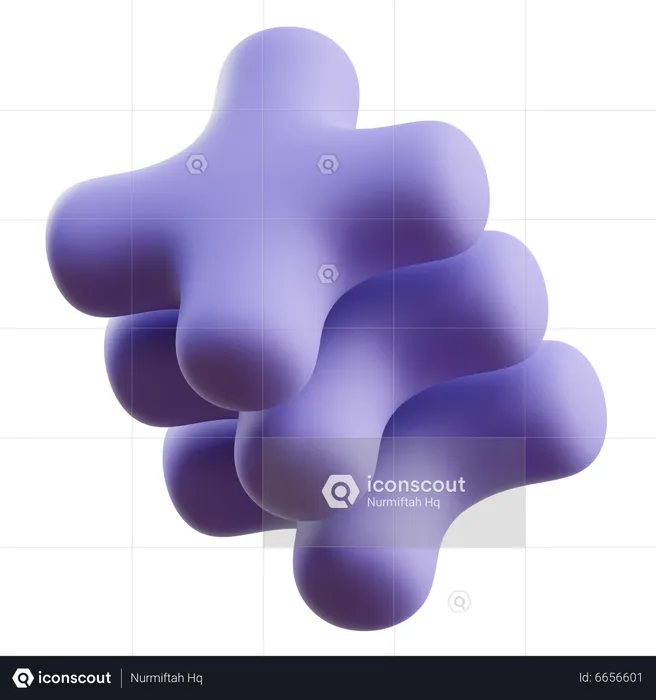 Stars Abstract Shape  3D Icon