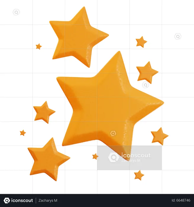 Stars Decoration  3D Icon