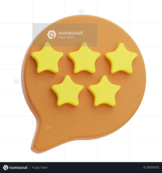 Stars Rating  3D Icon