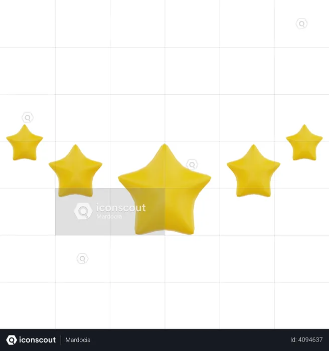 Stars ratings  3D Illustration