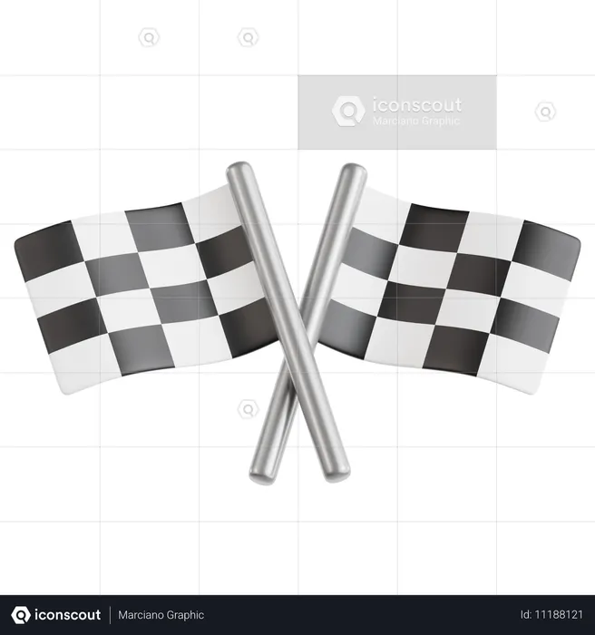 Startflagge  3D Icon