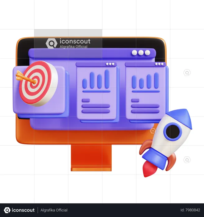 Startup Analysis  3D Icon