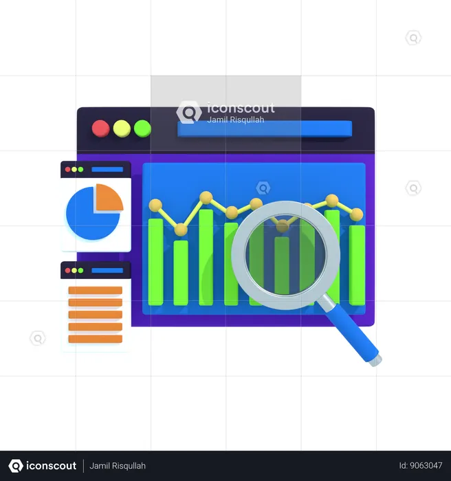 Startup Analytic  3D Icon