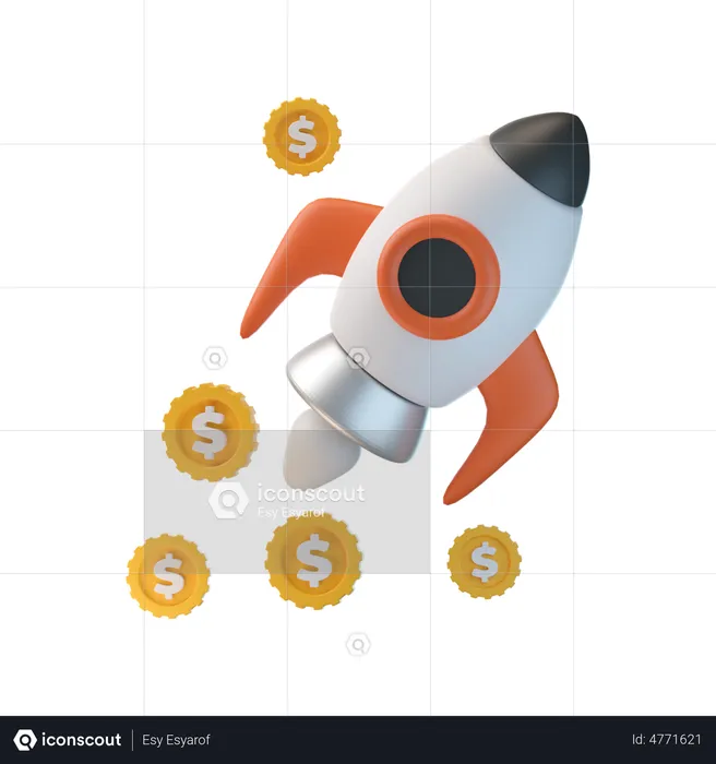 Inicialização financeira  3D Icon