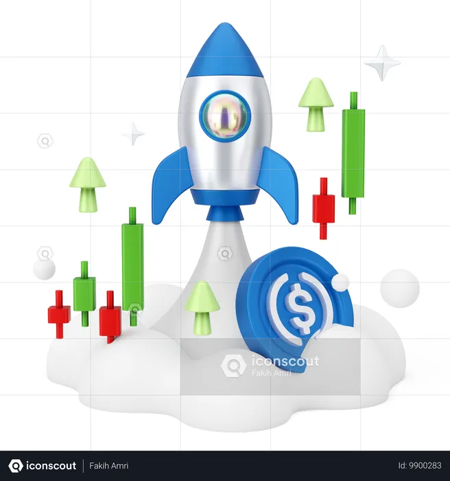 Startup financière  3D Icon