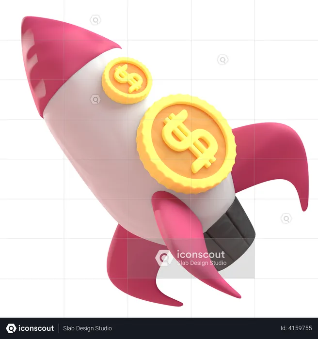 Startup financière  3D Illustration