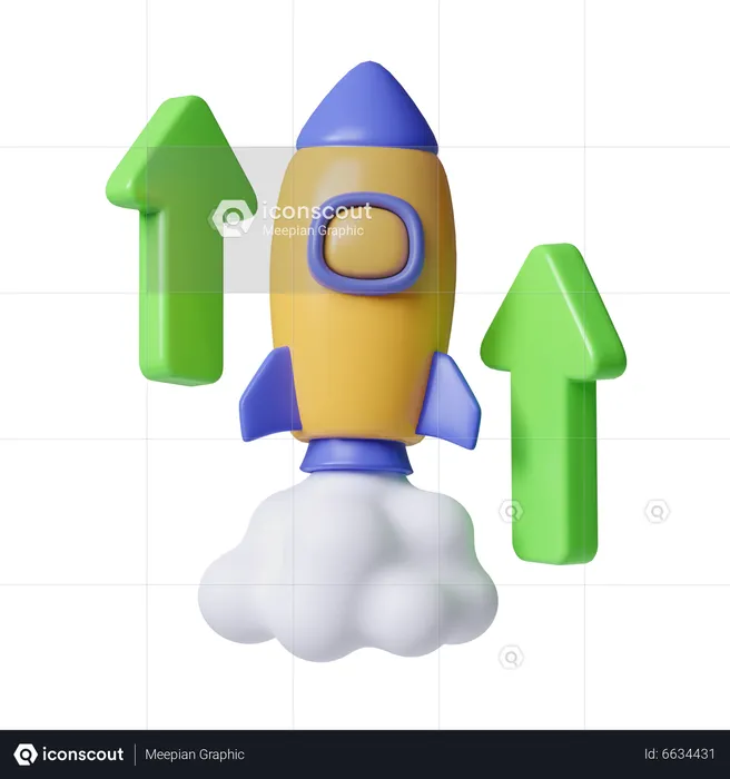 Startup Growth  3D Icon