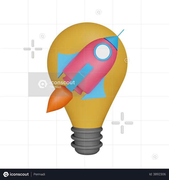 Startup Idea  3D Illustration