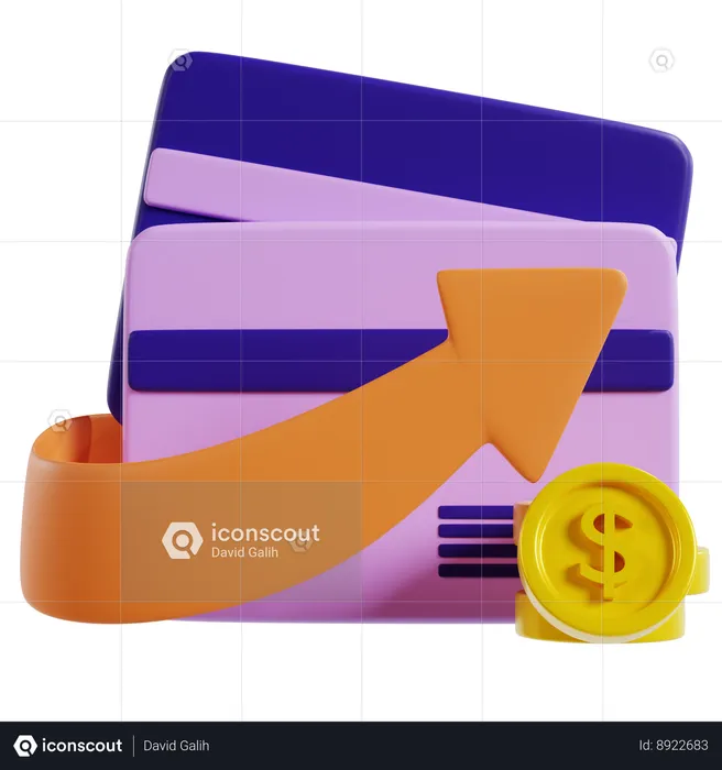 Tarjeta de dinero innovadora de inicio  3D Icon
