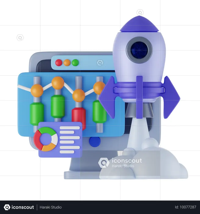 Startup Investment  3D Icon