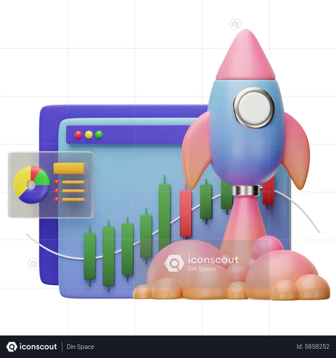 Startup Investment  3D Icon