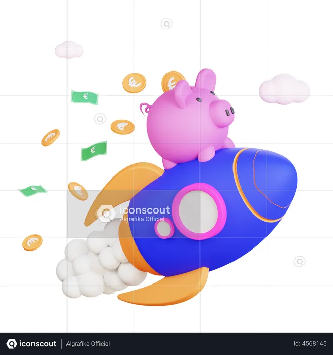 Startup Money  3D Illustration