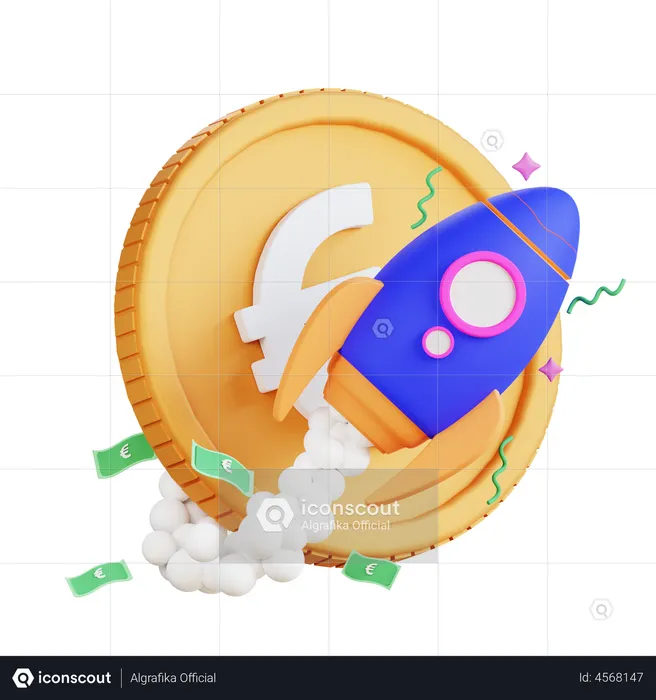 Startup Money  3D Illustration