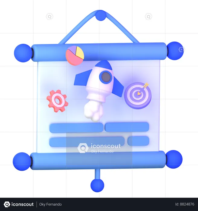 Startup Presentation  3D Icon