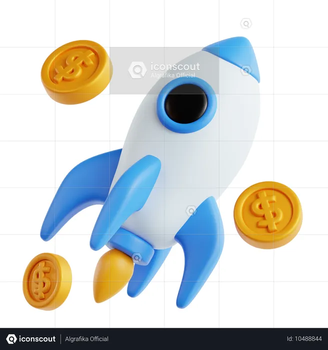 Startup Profit  3D Icon