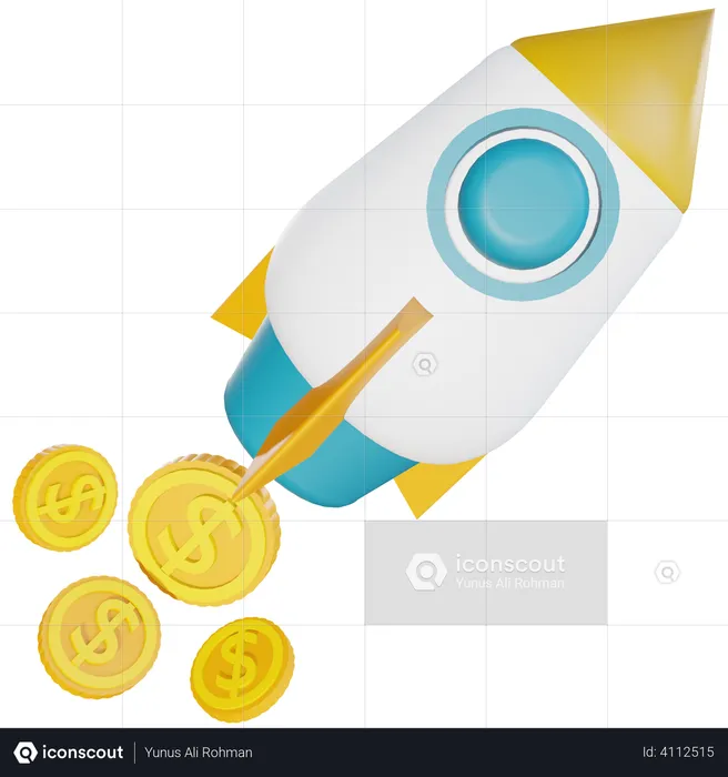 Startup profit  3D Illustration