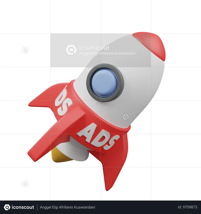 Start-up-Rakete  3D Icon