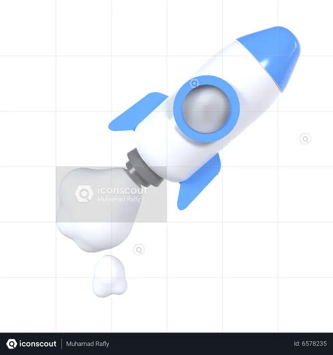 Startup Rocket  3D Icon